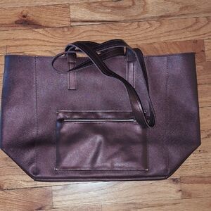 NWT Burgendy Zippered Tote Bag